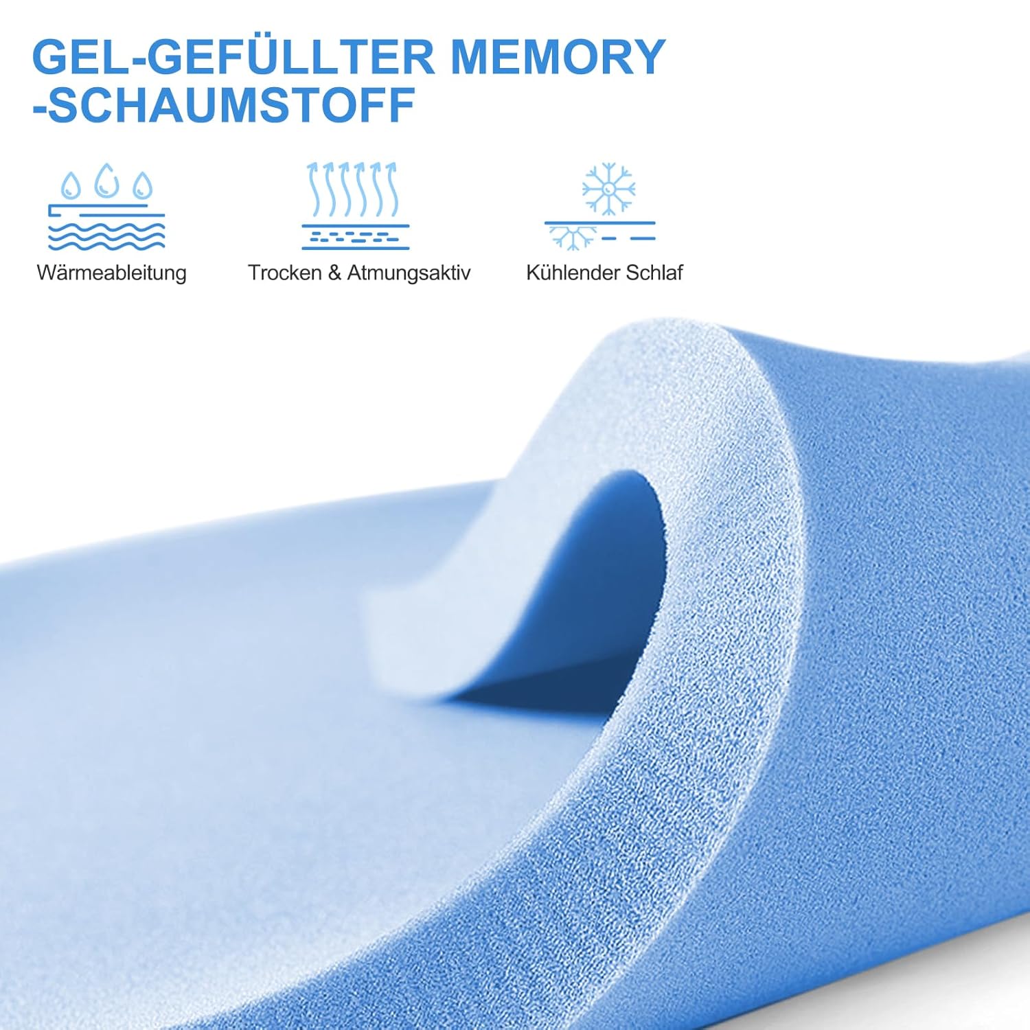 7-Zone Kaltschaummatratze 18 cm 90x200 H3/H4 Ergonomie Atmungsaktivität Abnehmbarer Bezug