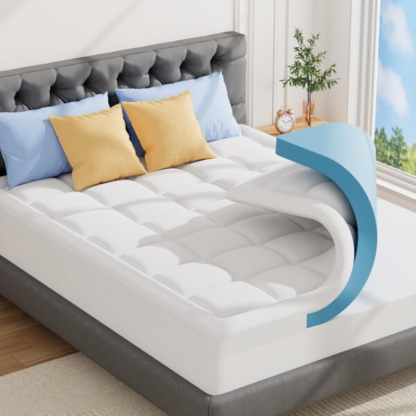 ABENE Matratzenauflage 180x200 H3 Gel Memory Foam 7 cm, waschbarer Bambusbezug