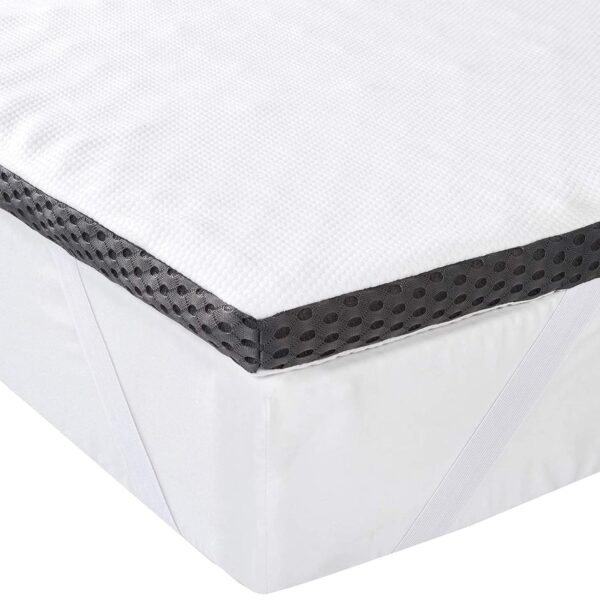 Amazon Basics Matratzenauflage aus Memory Foam, 120x200 cm, 4 cm Höhe, mit Befestigungsband