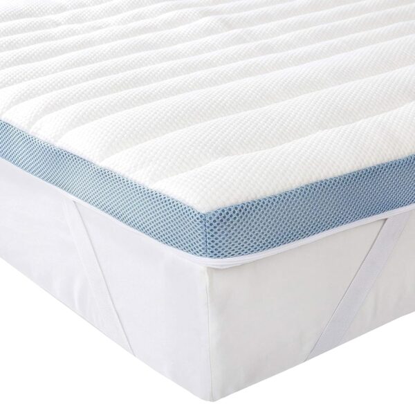 Amazon Basics Matratzenauflage aus Memory Foam 5 cm, 80 x 190 cm mit Befestigungsband