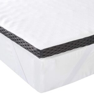 Amazon Basics Matratzenauflage aus Memory-Schaum, 160x200 cm, 4 cm, mit Befestigungsriemen