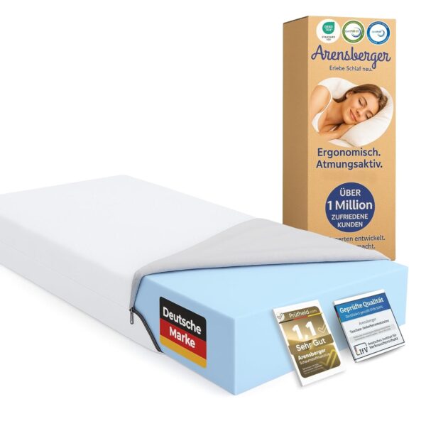 Arensberger Anna Matratze 160x200 Nanocell Gel H3 13cm Kern, waschbarer Bezug