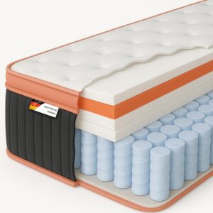 Arensberger Federkernmatratze mit Kupferschaum & Topper, 160x200, 25cm, H3/H4