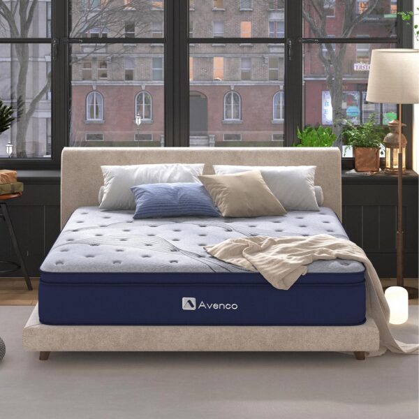 Avenco Matratze 160x200 Taschenfederkern Gel-Viscoschaum H3 Hartgrad Öko-Tex