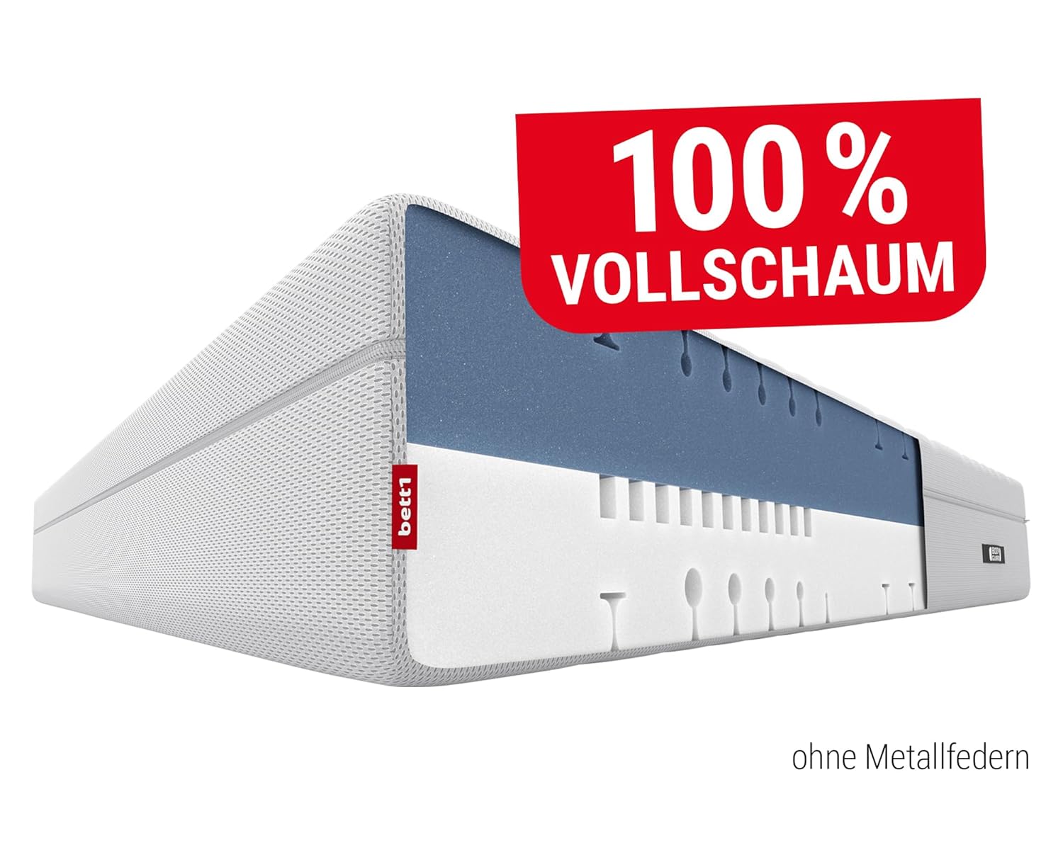 Bodyguard Boxspringbett 160x200 28cm 100% Vollschaum 2-Stufen-Härte Oeko-Tex