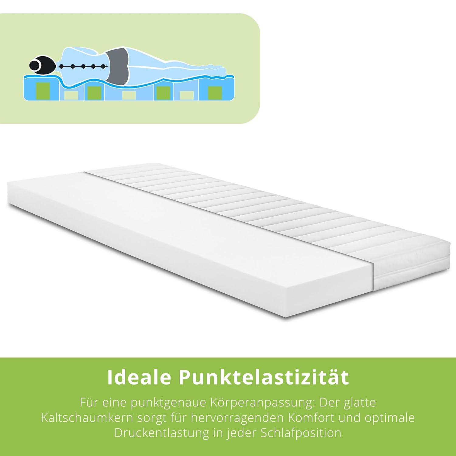 Bodyprotect Kaltschaummatratze 160x200 H4 Härtegrad Oeko-Tex zertifiziert 10cm
