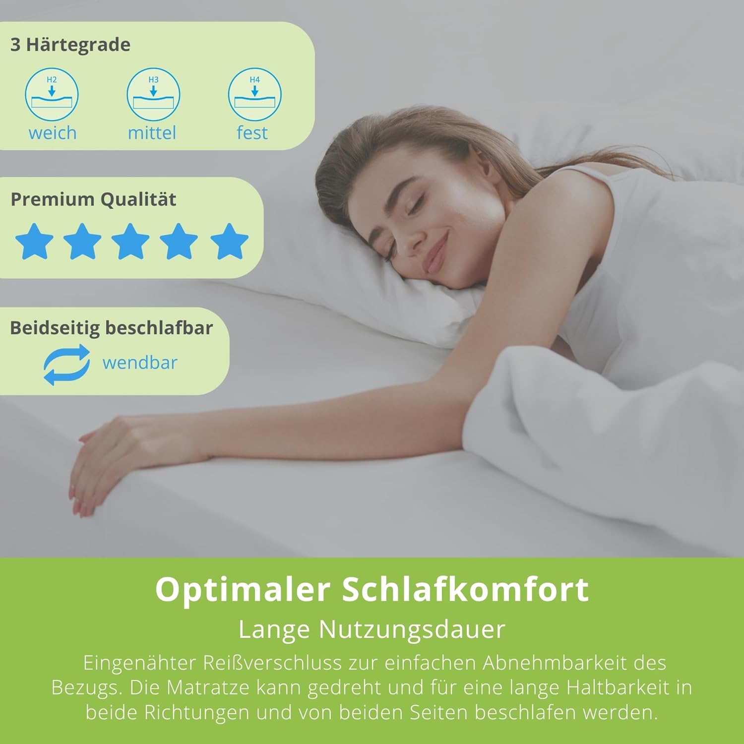 Bodyprotect Kaltschaummatratze 160x200 H4 Härtegrad Oeko-Tex zertifiziert 10cm