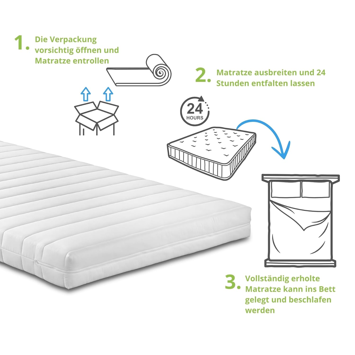 Bodyprotect Kaltschaummatratze 160x200 H4 Härtegrad Oeko-Tex zertifiziert 10cm