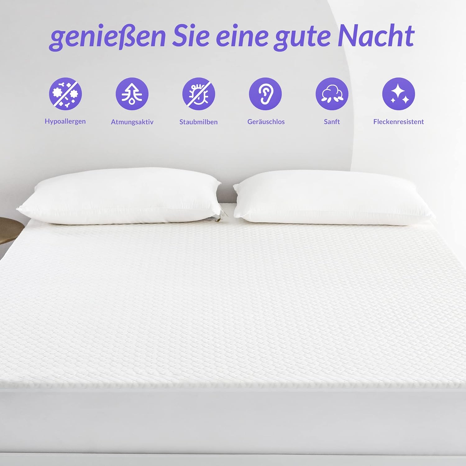 Coriwell Matratzenschoner 160x200 cm Wasserdicht Atmungsaktiv Bambus