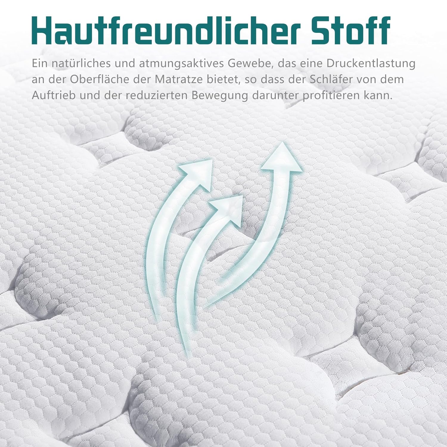 Crystli Matratze Taschenfederkern 160x200 Hybrid Kühlung 25cm Höhe