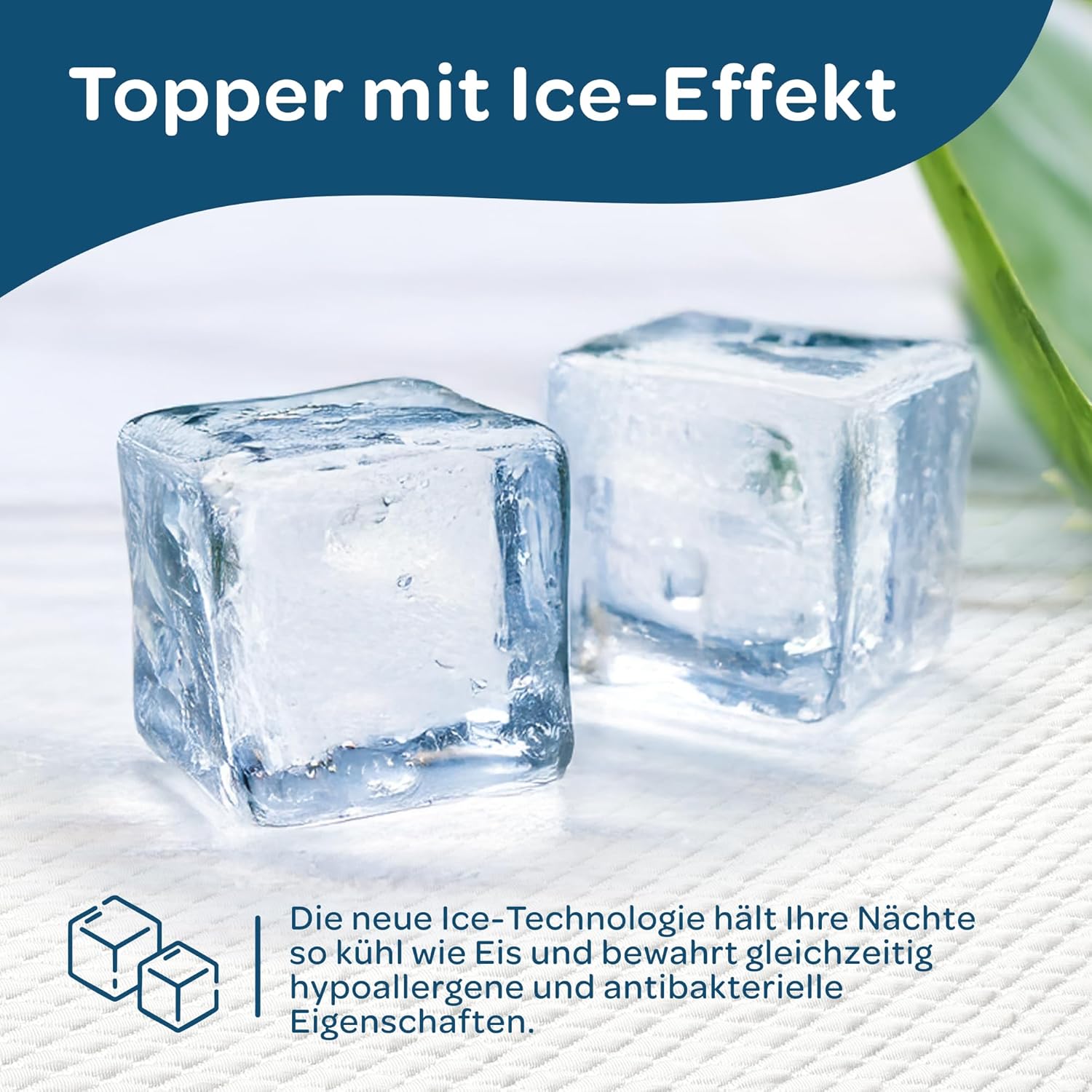 DOLCI SOGNI Topper 100% Memory Foam 120x190 cm, 5 cm, kühlender Bezug, Made in Italy