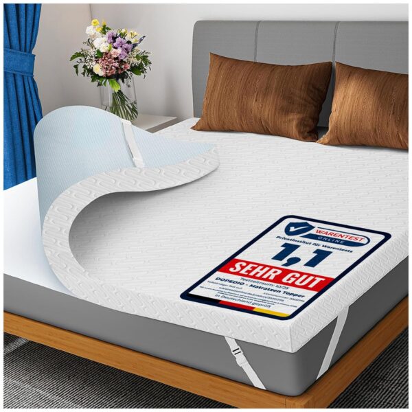 DOPEDIO Topper Matratze Memory Foam Gel-Kühlung Oeko-Tex® waschbar 140x200