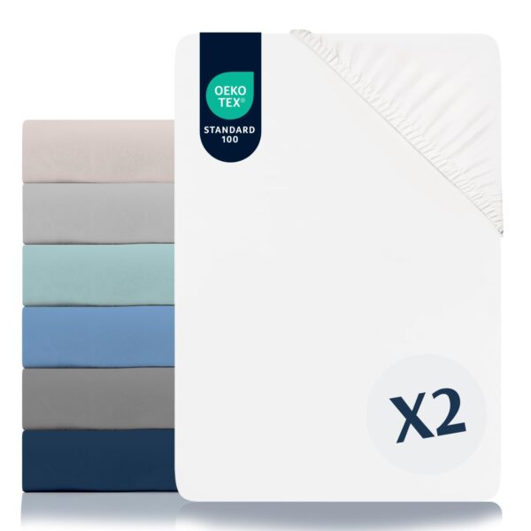 Dreamzie Polsterbezug 80 x 200 cm, 2er-Pack, 100 % Mikrofaser, Öko-Tex, Kinderbett