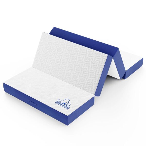 Folding Mattress 140 x 200 x 15 cm – 4-teilig, H3 Härte, Abnehmbarer Bezug