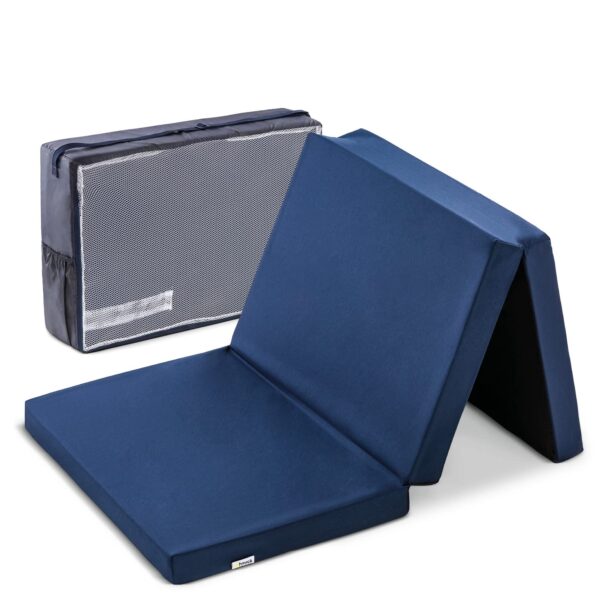 Hauck Sleeper Reisebettmatratze 120x60 cm 6 cm hoch, 3-fach klappbar, inkl. Tasche, navy