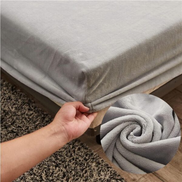 Highdi Spannbetttuch 180x200 Winter Terry Mikrofleece warm, hochelastisch für Boxspring