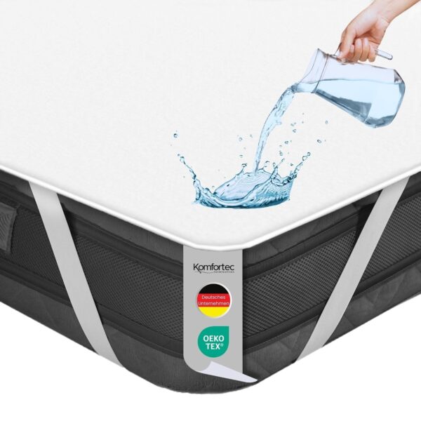 Komfortec Matratzenschoner 90x200 cm 2er Set, wasserdicht, atmungsaktiv, faltenfrei