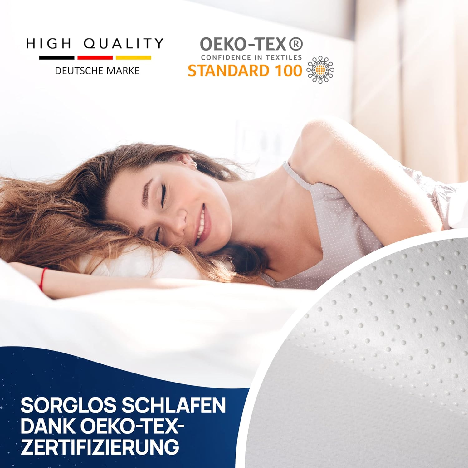 LILENO HOME Matratzenunterlage 160x200 cm rutschfest mit Noppen für Lattenrost