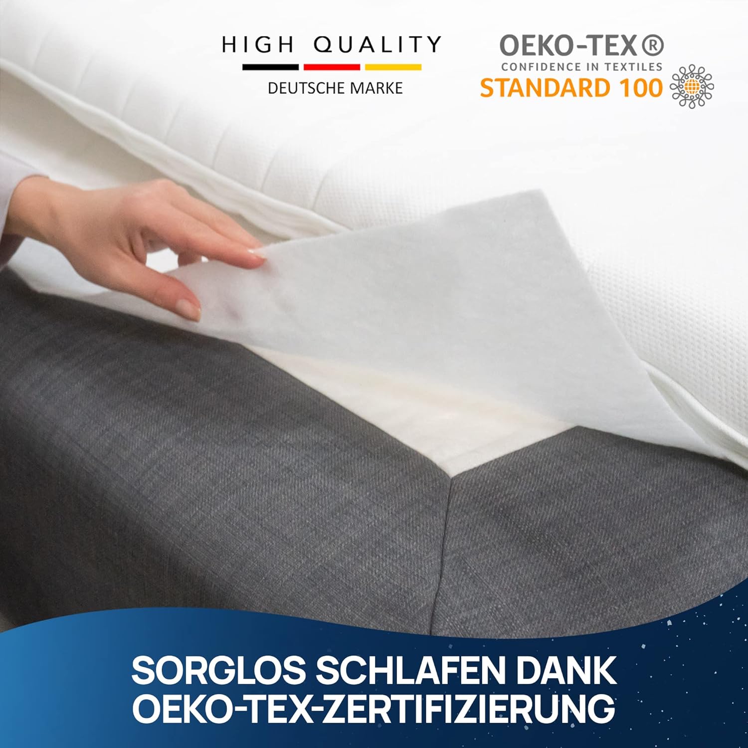 LILENO HOME Unterlage für Boxspringbett 140x200 cm rutschfest als Teppichstopper