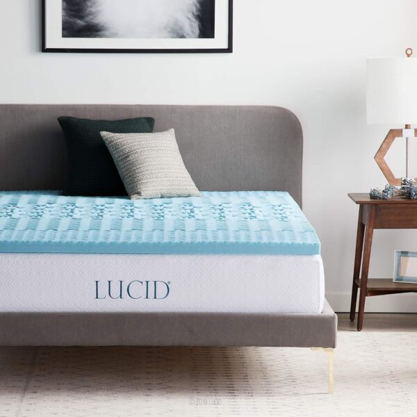 Lucid 5 cm Matratzenauflage mit Zonen und Cooling-Gel Memory-Schaum, 120x190 cm