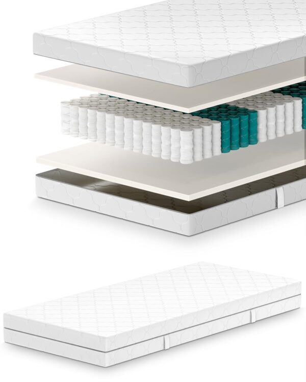 Mister Sandman Federkernmatratze 160x200 7-Zonen H2/H3 atmungsaktiv