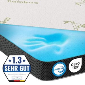 MKS® Matratzenauflage 160x200 H3 7cm Gel-Viscoflex mit 3D-Luftzirkulation
