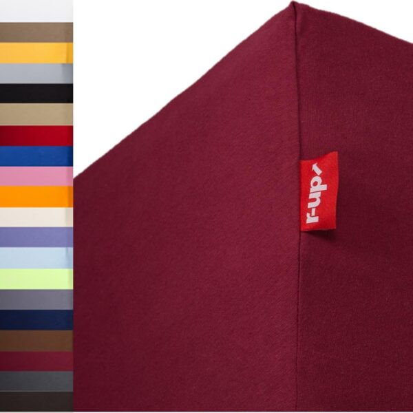 R-up Jersey Spannbetttuch 90x200–100x200, 35 cm Höhe, 100 % Baumwolle, viele Farben