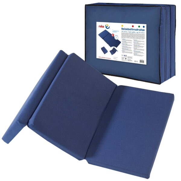 Roba Faltmatratze für Reisebett 60x120 cm mit Tragekoffer, fest & leicht