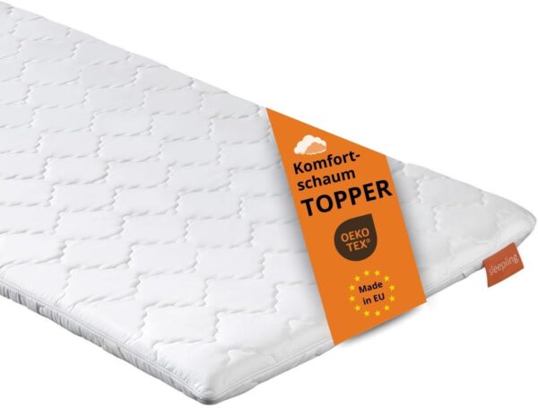 Sleepling 194358 Komfort-Foam Topper, Orthopädisch, Formstabil, Waschbar 60°C