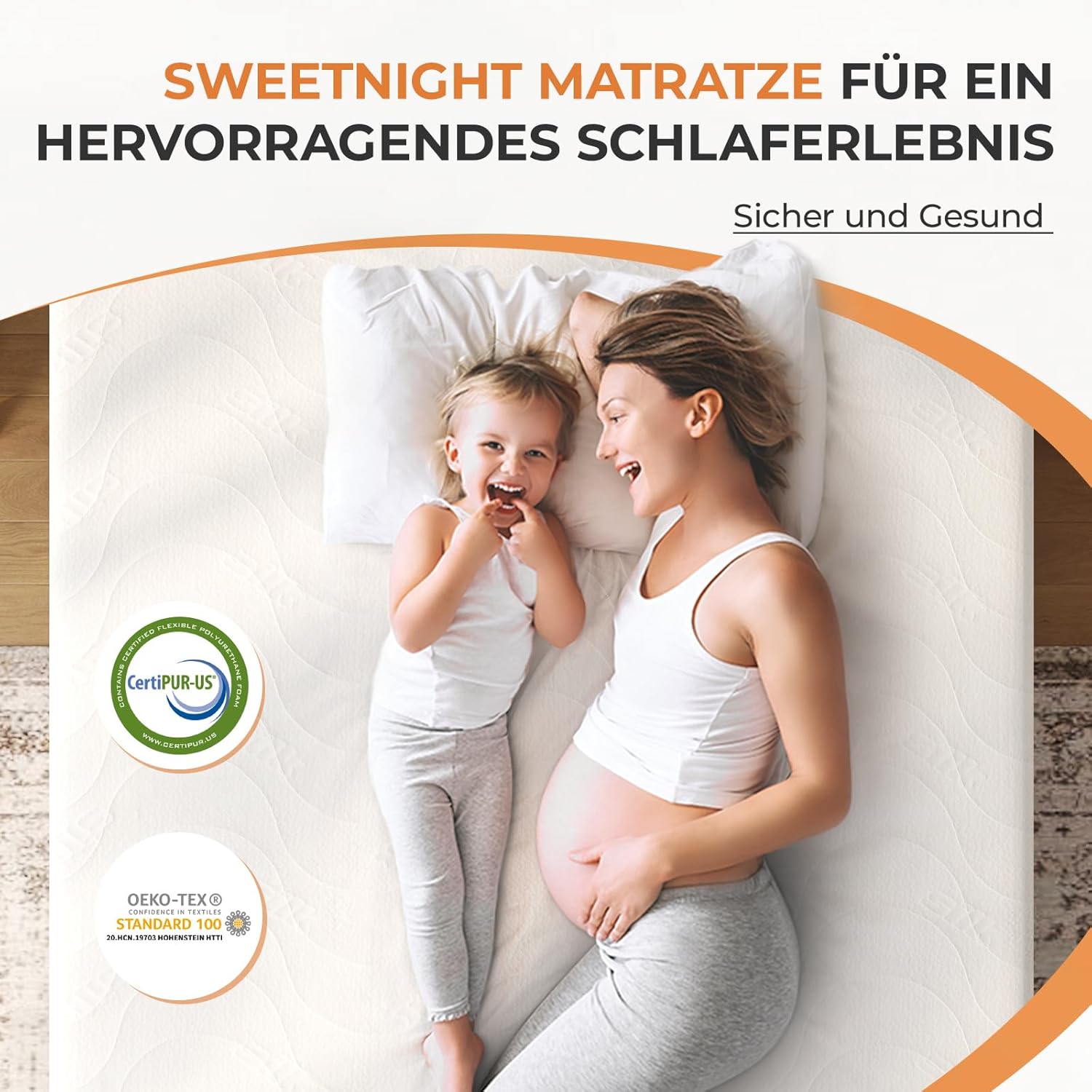 Sweetnight 120x200 Matratze 5-Zonen Kaltschaum H2 mit Gel Memory & Bambus-Kohle