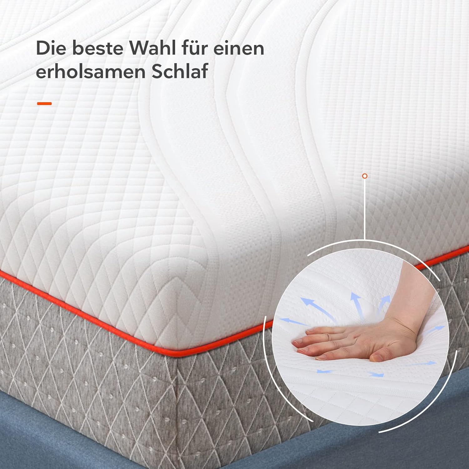 Sweetnight Kaltschaummatratze 160x190 H22cm H3/H4 7-Zonen Orthopädisch Oeko-Tex