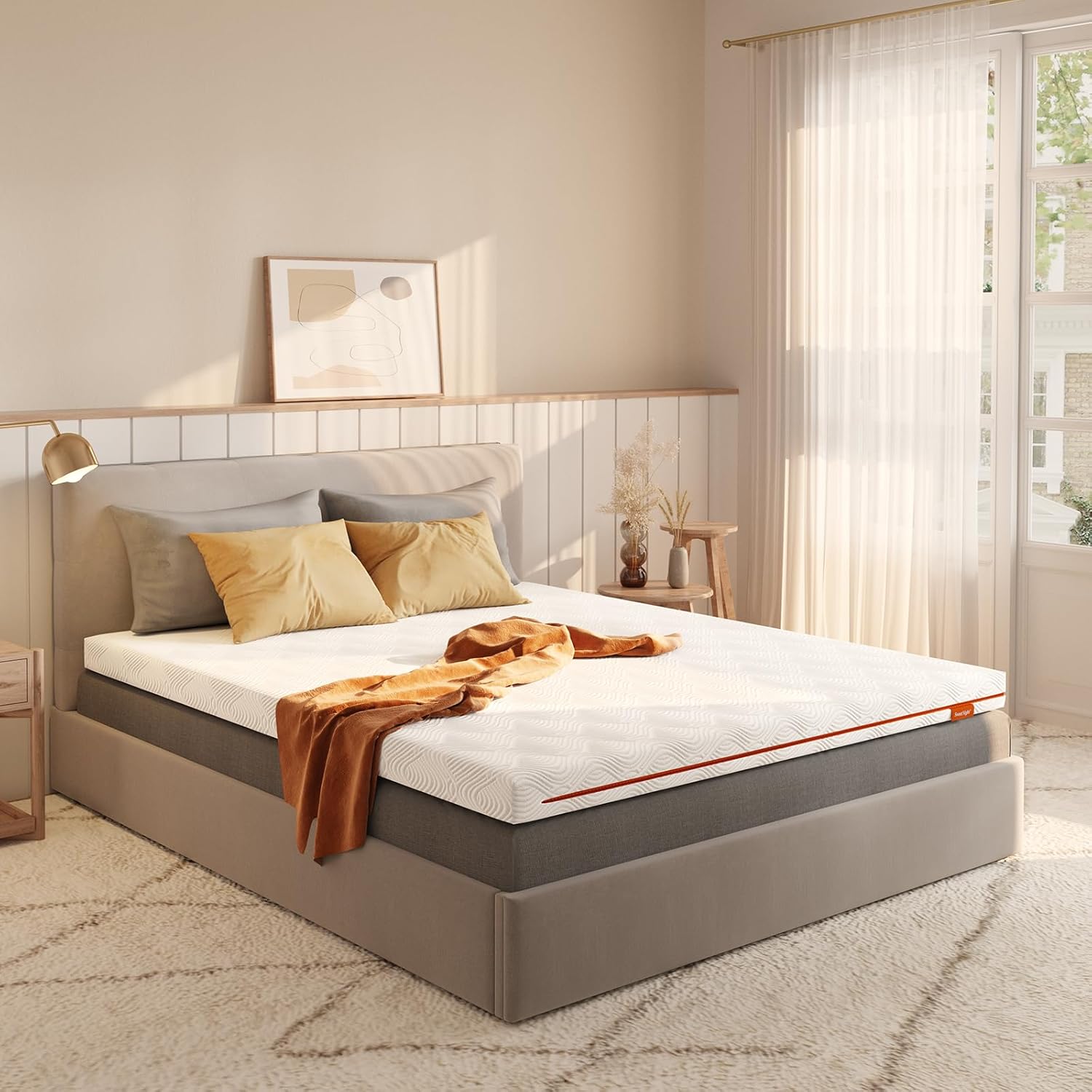 Sweetnight Matratzenauflage 135x190 cm, 10 cm Gel-Memory-Schaum, H2 & H3