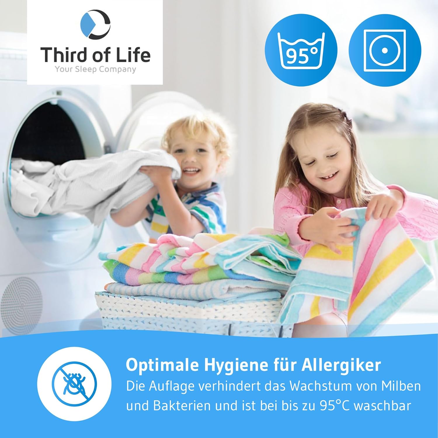 Third of Life Matratzenschoner 140x200 wasserdicht atmungsaktiv Anti-Milben