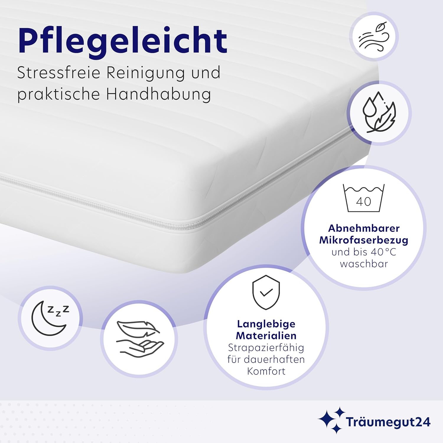 Träumegut24 Matratze 7-Zonen Kaltschaum H2/H3 12cm 160x200cm ÖkoTex