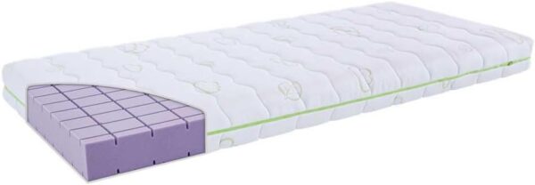 Träumeland Kindermatratze 7-Zonen Kaltschaum Kern Härtegrad 2 waschbarer Bezug