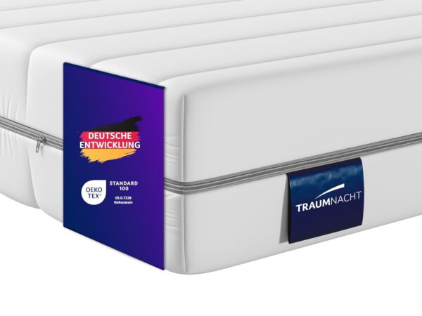 Traumnacht Kaltschaummatratze 7-Zonen H2 90x190 cm weiß