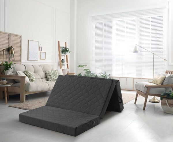 Traumnacht Matratze De Luxe 120x195 Visco-Unterfederung Bezug Hellgrau