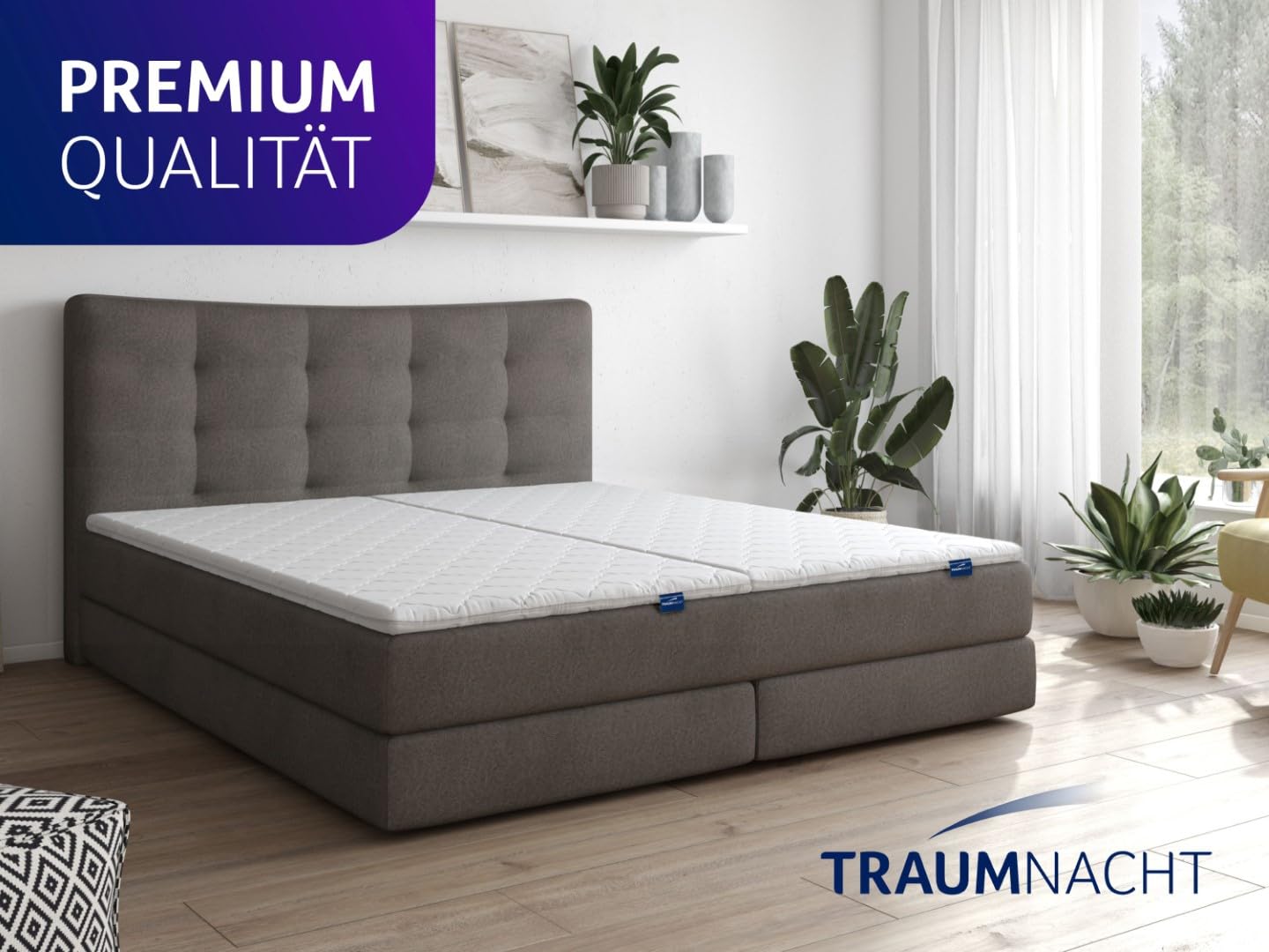 Traumnacht Matratzenauflage mit Komfortschaumkern, Oeko-Tex Zertifikat, 160x200 cm