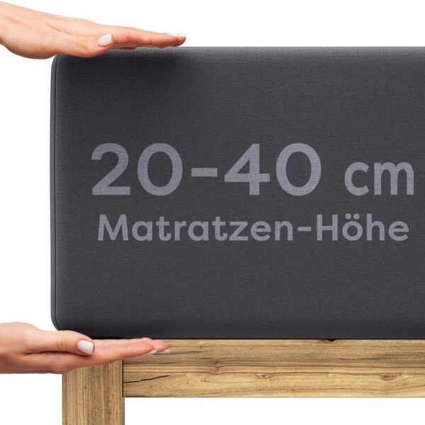 Wolkenfeld Spannbetttuch Boxspring 140x200-160x220, Baumwolle, bis 40 cm Matratzenhöhe