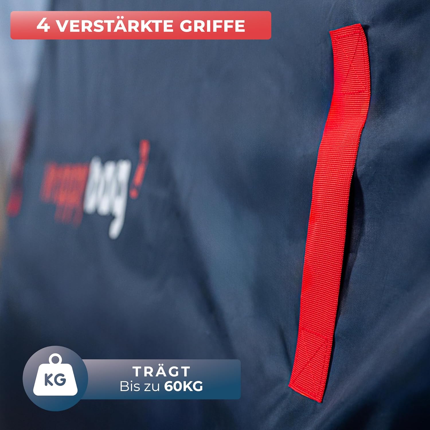 WRAPPYBAG Mattressensack 160x200 cm Wasserdicht Oxford Polyester mit 4 Tragegriffen